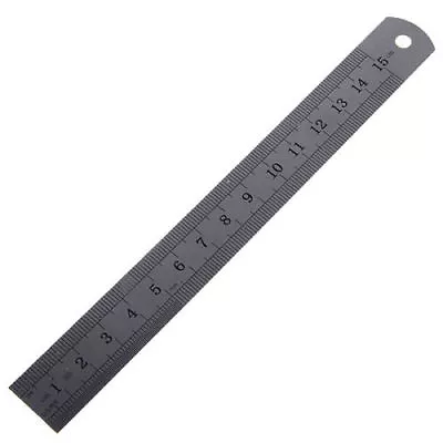 6 Inch / 15 Cm Stainless Steel Metal Straight Ruler Precision Scale Double Sided • $9.49