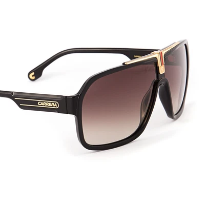 $154.95 • Buy NEW Carrera 1014 Gloss Black Gold Brown Gradient (1014-807) Sunglasses