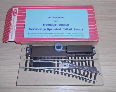 HORNBY DUBLO No. 2731 2RAIL ELECTRICALLY OPERATED RH POINT - BOXED EX SHOP STOCK • £8.99