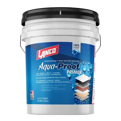 Black Rubberized Roof Waterproof Primer 5 Gal Coating System Residential RV Roof • $154.06