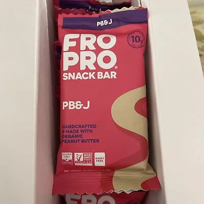 FROPRO Plant Protein Snack Bars - 12 Plant Based Protein Bars All-Natural PB&J • $25