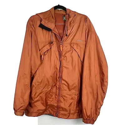 Cabelas Mens Lightweight Full Zip Packable Jacket Orange Sz M • $18.74