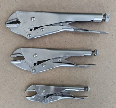 3 Piece Set Craftsman Vise-Grip Locking Pliers 45341 45342 45343 Made In USA • $34.99