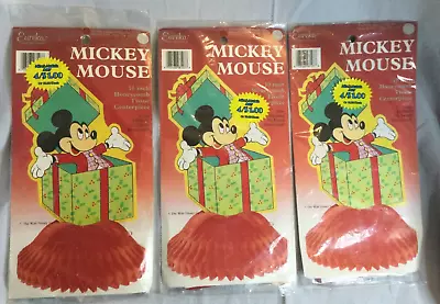 Mickey Mouse Honeycomb Tissue Paper Christmas Centerpiece Lot Of 3 Eureka New • $14.99