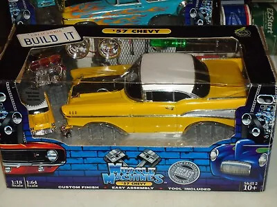 1/18 Muscle Machines Build It 1957 Chevy Hardtop  Kit   Excellent  Boxed • $64.99