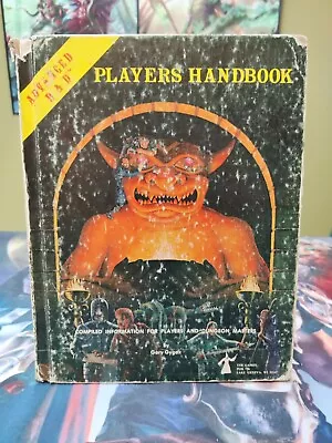 AD&D PLAYERS HANDBOOK - Gygax 1980 - #2010 6th Printing Dungeons & Dragons • $25.75