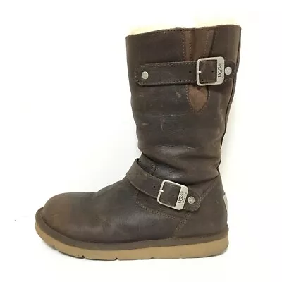 Auth UGG Kensington 5678 Dark Brown Leather Mouton - Women's Boots • £92.65