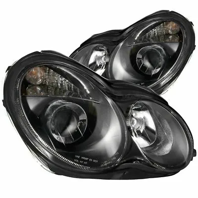 ANZO W203 Projector Headlights Black For 2001-2007 Mercedes Benz C Class • $407.99