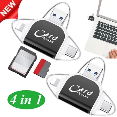 New Multi-Port 4 In1 Universal Card Reader Memory Card Reader Multiport Adapter • $24.98