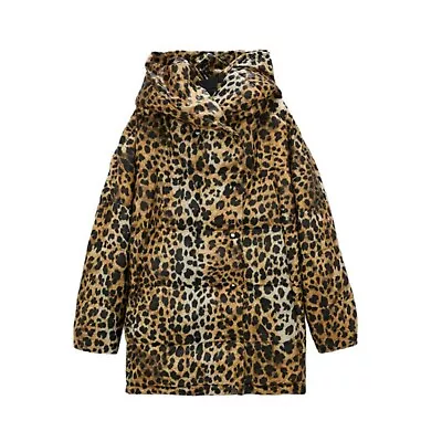 $129.99 • Buy Zara Join Life Water Repellent Animal Print Puffer Coat Size S