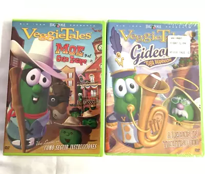 2 New Sealed Veggie Tales Dvds Moe Gran Escape Gideon Tuba Warrior • $24.99