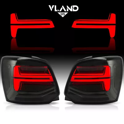 VLAND Pair LED Rear Lights For VW Polo 6R 6C 2011-2017 Tinted Taillight UK Stock • $268.55