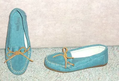 Women's Teal MINNETONKA Moccasin Shoes  Size 6.5 • $14.99