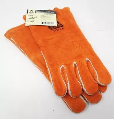 $11.99 • Buy Steiner 2119Y Leather Welding Gloves Cowhide Full Cotton Lining Brown S