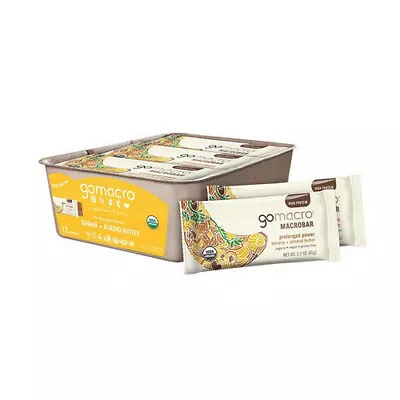 Organic MacroBar Banana Almond Butter 12 Count By Gomacro • $107.50