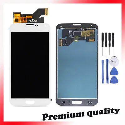 For Samsung Galaxy S5 G900 I9600 LCD Touch Screen Digitizer Assembly Parts White • $51.98