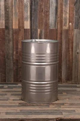 55 Gallon Stainless Steel Drum Barrel  Closed Top Used • $175