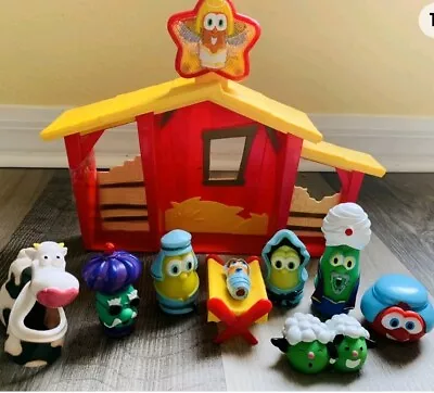 COMPLETE - Big Idea Veggie Tales Nativity Christmas Set - Music & Lights  • $29.95