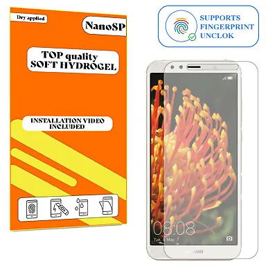 Screen Protector For Huawei Y6 2018 Hydrogel Cover - Clear TPU FILM • £3.98