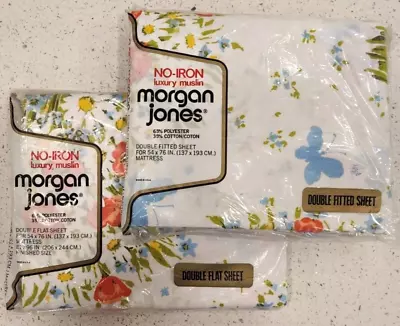 Vintage NOS Morgan Jones Luxury Muslin Full Size Sheet Set • $29.25