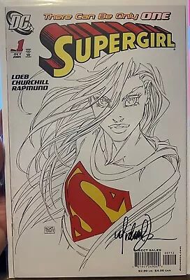 Supergirl #1 (NM) 2005 Sketch Cover Variant Auto DC SIGNED BY MICHAEL TURNER COA • $229.99