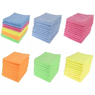 Large Microfibre Cleaning Cloths Home Kitchen Car Valeting Dusters Polishing • £169.97