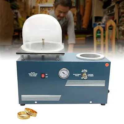 $639 • Buy 2L Jewelry Vacuum Cast Investment Lost Wax Investing Machine W/ 9 X8  Bell 5CFM 