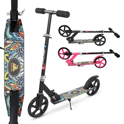 Evoland Kids Push Scooter Adjustable Height Foldable Big Wheels Child Boys Girl • £39.99