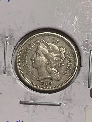 $37.99 • Buy 1869 3 Cent Nickel, Better Condition