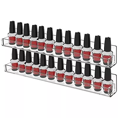 Nail Polish Rack Wall Mount ShelfPack Acrylic Nail Polish Organizer Display4 2 • $20.23