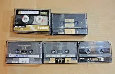 MAXELL XLII-S 90 Xl II 60 XL II 100 Scotch XS II-S TDK SA100 Used Cassette Tapes • $14