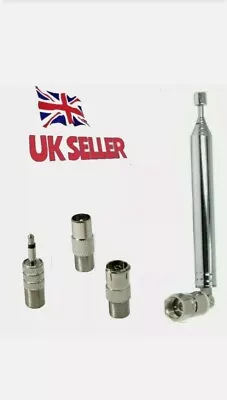 7 Section Telescopic Aerial Plus Adapters DAB/FM Suits Most Sony Dab Tuners... • £8.99