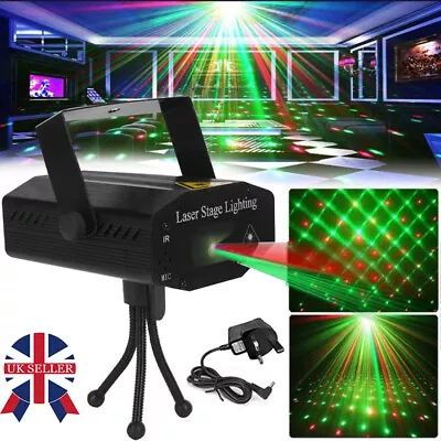 Mini Laser Projector Stage Lights LED R&G Lighting DJ Disco Party KTV Club Home • £10.49