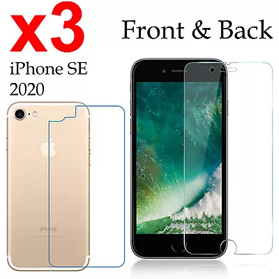 $12.99 • Buy X3 Soft PET Film Screen Protector Guard For Apple IPhone SE 2020 Front And Back