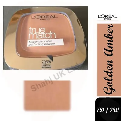 L'Oréal Paris True Match Super-Blendable Face Powder Foundation Golden Amber • £10.99