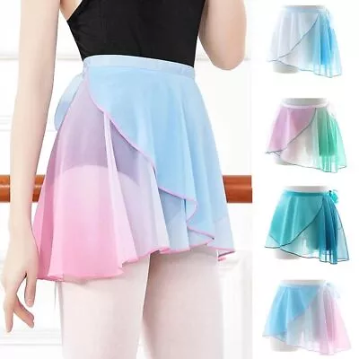 Gradient Ballet Skirt One Size Dancewear New Ballet Dance Wrap Skirt  Women • $11.59