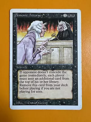 MTG Demonic Attorney Revised Edition Regular Rare LP Original Authentic • $0.99