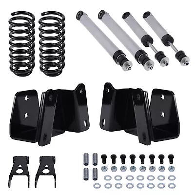 Drop 3  Springs 4  Shackles Shocks Lowering Kit For Ford F100 F150 2WD 73-79 • $689.95