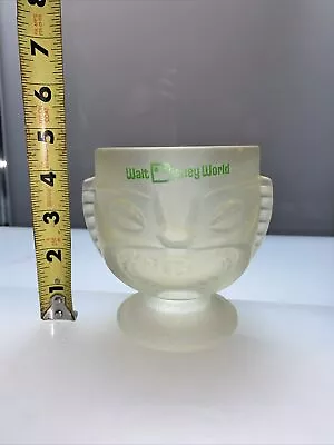 Vintage Walt Disney World Polynesian Village Frosted Glass Tiki Mug Cup • $10.50