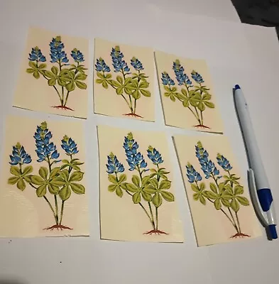 Vintage Water Transfer Ceramic Decals 6 Medium Bluebells Flowers • $7