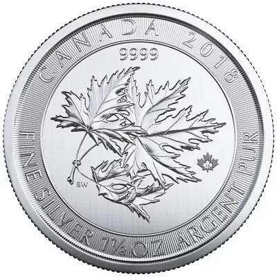 (1) 2018 Canada $8 Dollar 1.5oz .9999 Silver Maple BU * SUPERLEAF * Bullion Coin • $59.99