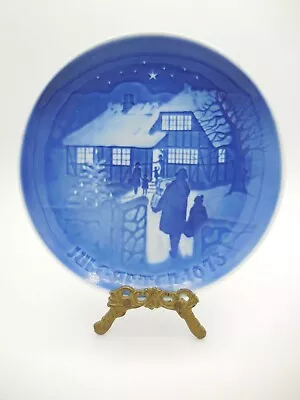 Vintage B&G Country Christmas Blue White Christmas Plate Denmark 1973 • $9.99