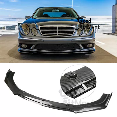 For Benz E-Class W212 W211 Carbon Fiber Front Bumper Chin Lip Spoiler Splitter • $89.23