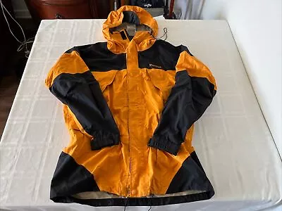 Marmot  Hooded Gore-Tex Rain Jacket Men's Small Gold/Black TS3 • $50.99