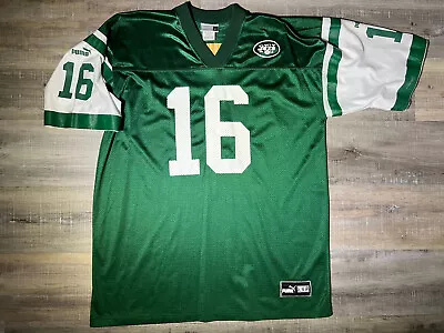 Vintage 90’s New York Jets Vinny Testaverde Puma Jersey Mens Size XL • $50