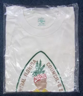 NEW Vintage 1964 CAMP LA-NO-CHE Boy Scout STAFF T-SHIRT Central Florida NOS Seal • $12.99