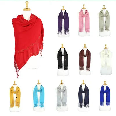 Rhinestone Shawls And Wraps For Evening Dresses Wedding Shawl Wrap Shiny Scarf • $9.99