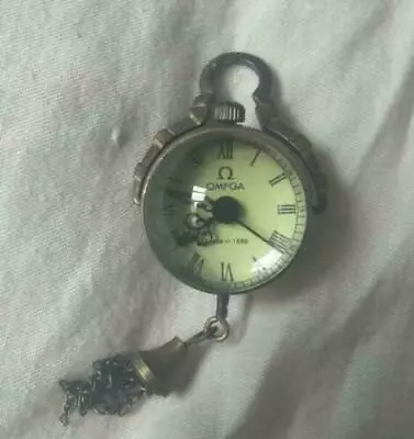 CHINESE OLD BRASS GLASS Pocket Watch BALL Clock • $1.44