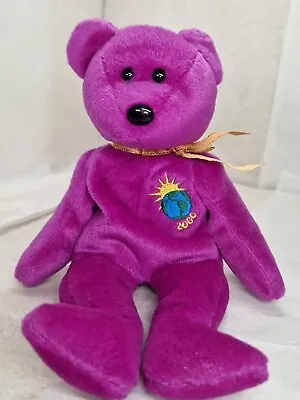 TY Beanie Baby Millenium Bear Soft Toy Plush Stuffed Animal Retired 1999 • £5.49