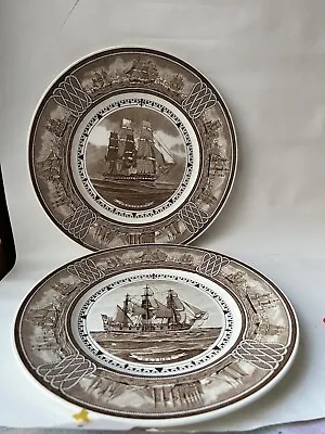$150 • Buy Pair Of Vintage Wedgwood American Clipper Ship Plates . Made In England.